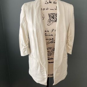 EUC- Lauren Conrad cropped ivory blazer, size 4. Worn few times, like new.